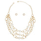 Chain Gold Parisian Chic Cream Pearl Necklace