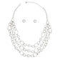 Chain Silver Parisian Chic White Pearl Necklace