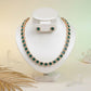 Tennis Green Cushion Cut Crystal Halo Luxe Necklace