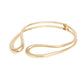 Choker Rigid Looped Gold Metal Hinge Collar