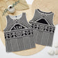 DST XX-Large Black Geometric Tank Top