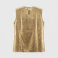 XLarge AKA Golden Soror Metallic Sleeveless Top
