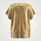2XL AKA Golden Soror Metallic Short Sleeve Top