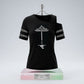 2XL AKA Black Cold Shoulder Cutout Athletic Top