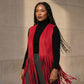 DST Crest X-Large Red Faux Suede Long Fringe Vest