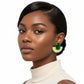 Stud Green Funky Retro Throwback Style Earrings