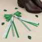 AKA Boots on the Ground Green White Boot Bow