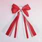 DST Boots on the Ground Red White Boot Bow