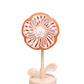 Portable Desk Fan Pink Flower Pot Little Honey