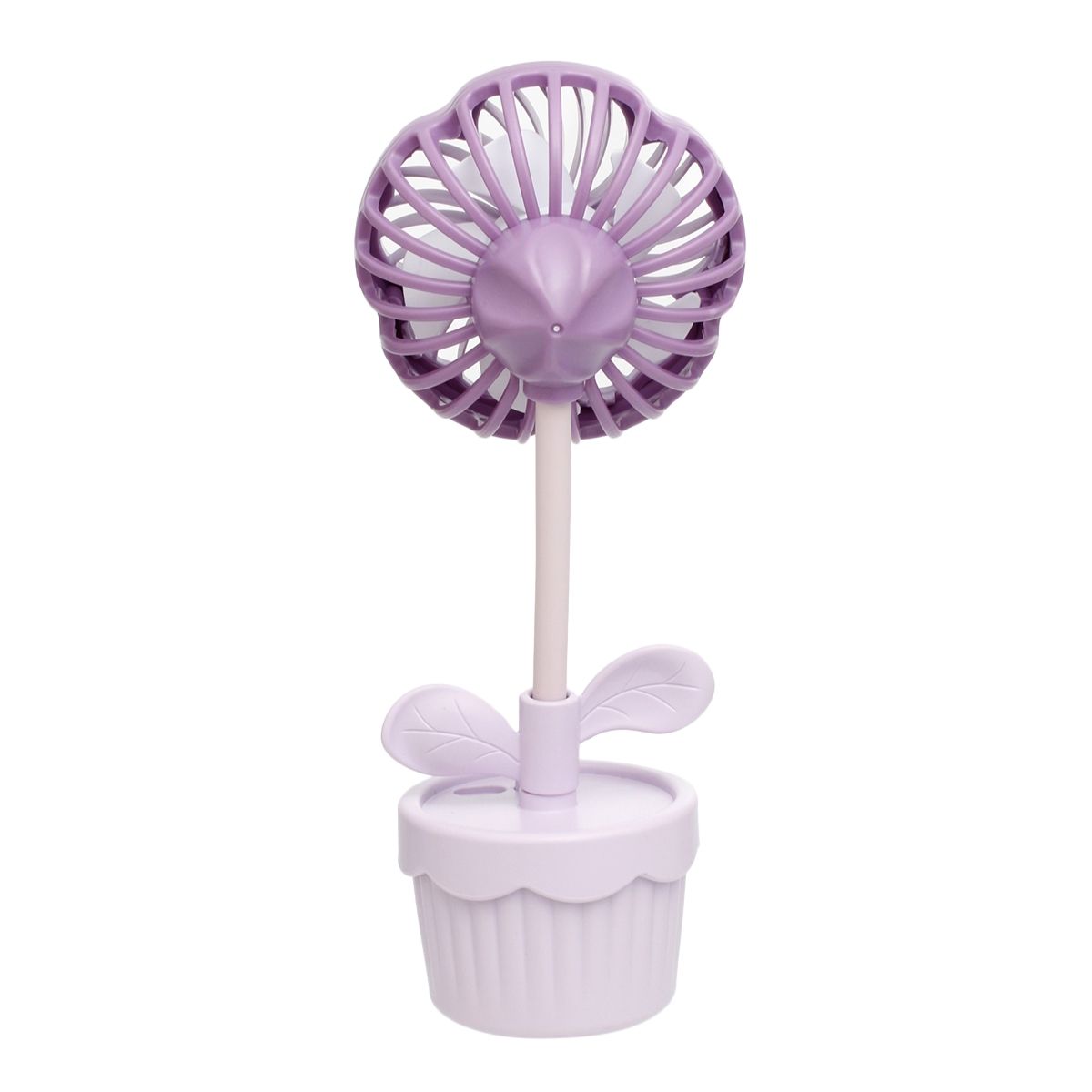 Portable Desk Fan Purple Flower Pot Kuromi