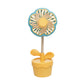 Portable Desk Fan Yellow Flower Pot Pompompurin
