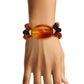 Beaded Warm Caramel Swirl Amber Like Bracelet