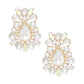 Studs Exquisite Gold Crystal Pearl Earrings