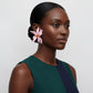 Stud Pink Tropical Flower Oversized Petal Earrings