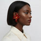 Stud Red Tropical Flower Oversized Petal Earrings
