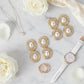 Drop Gold Organic Oval Cream Pearl Domed Earrings