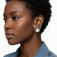 Opulent Gold Butterfly Cream Pearl Stud Earrings
