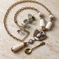 Egyptian Gold Scarab Ivory Pendant Necklace