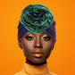 Turban Pre-Tied Flower Multicolor Zebra Women