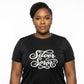 AKA 3XL Silver Soror Black Athletic Tee