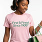 AKA XL First & Finest Pink Performance Tee