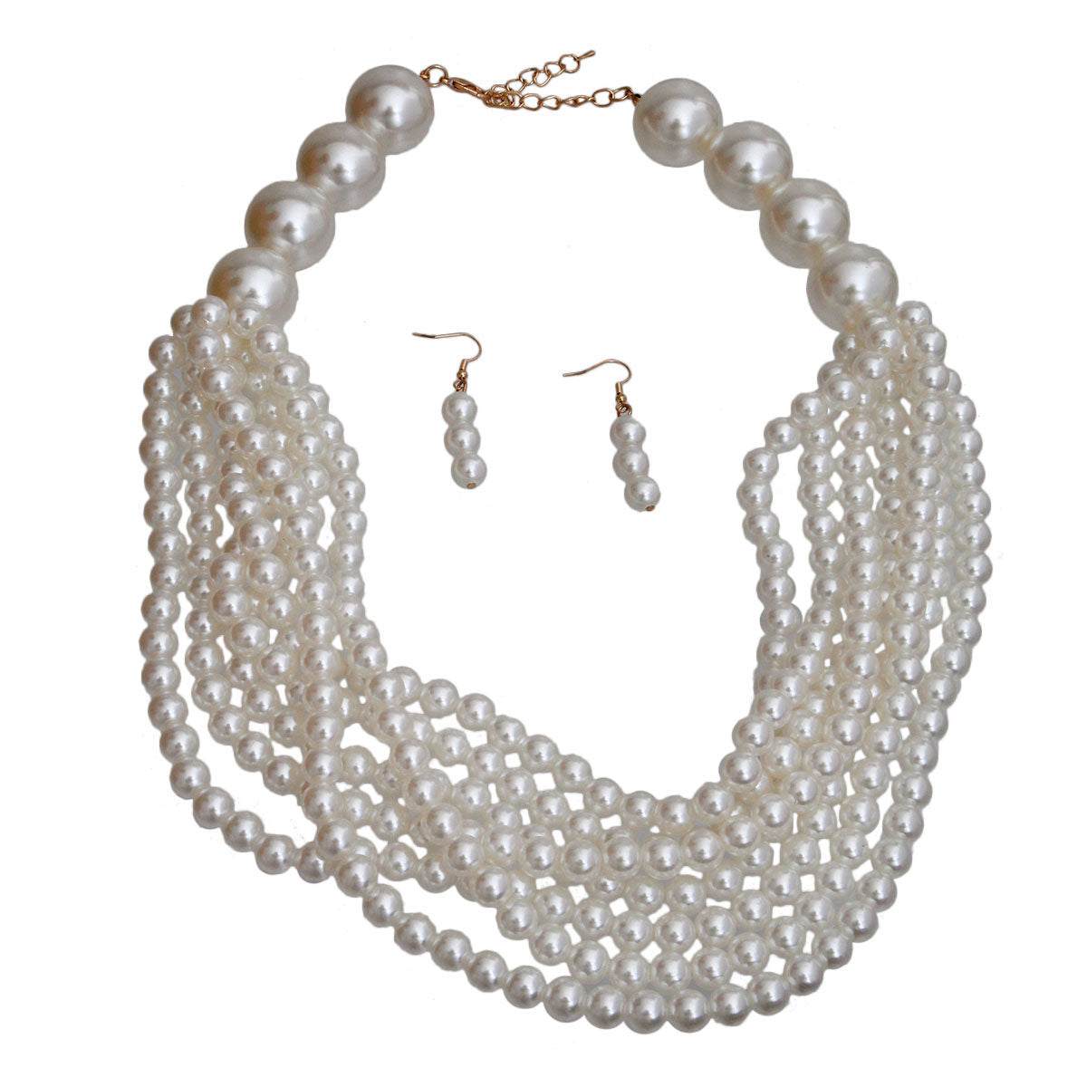 Cream Bubble Gum Pearl Necklace