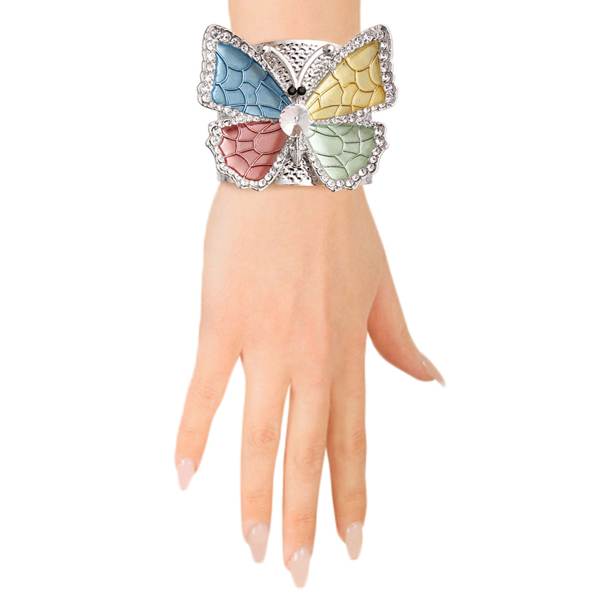 Rigid Metal Multi Butterfly Cuff