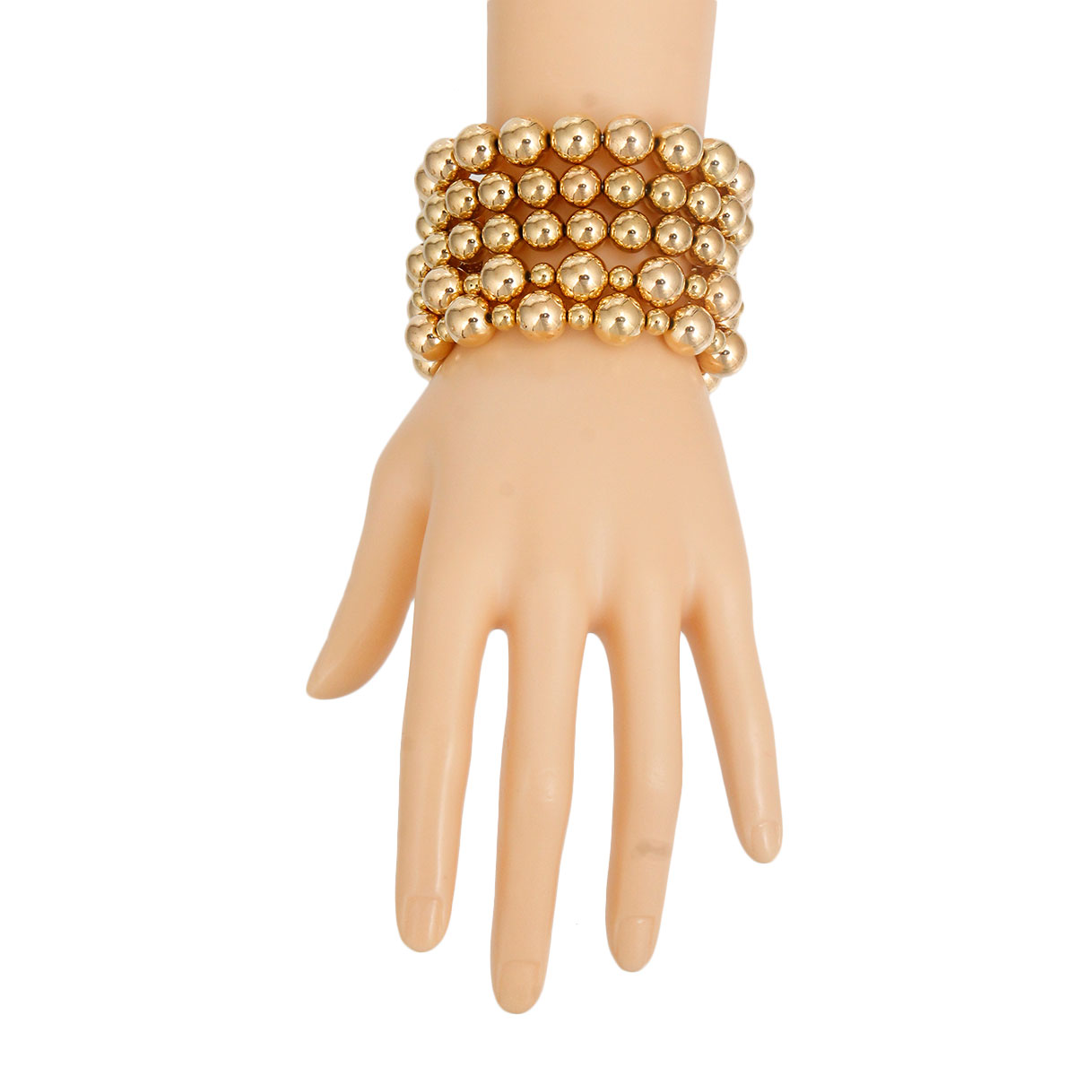 Gold Metal Pearl Bead Bracelets