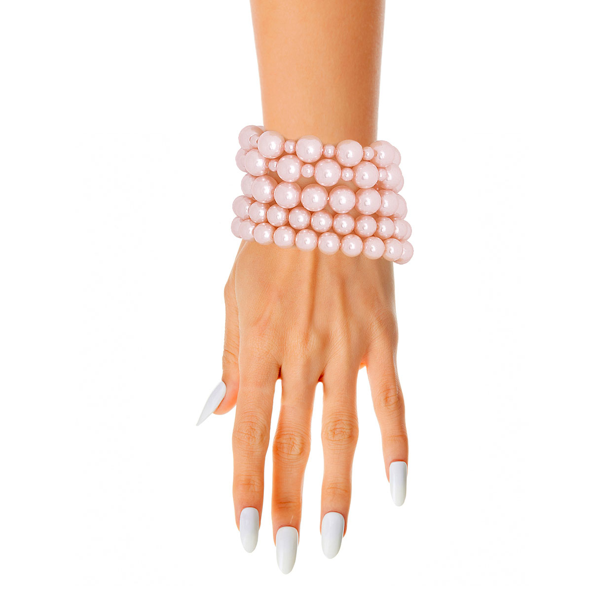 5 Pcs Peach Pearl Bracelets