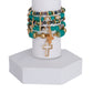 Turquoise Glass Bead Cross Bracelets