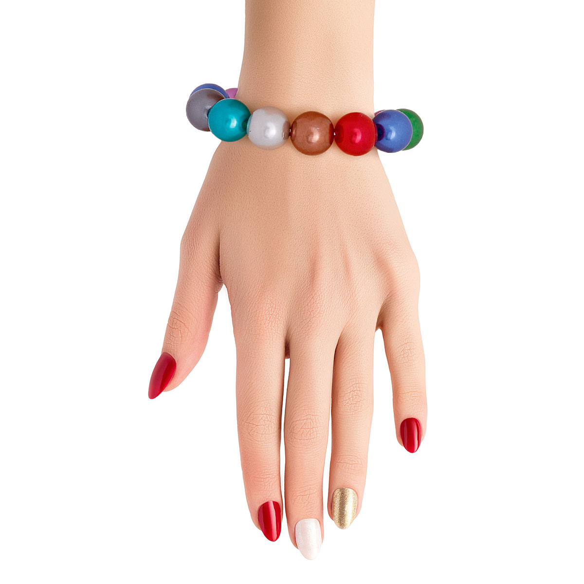 Multi Color Bubble Gum Pearl Bracelet