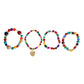 Rainbow Stone Glass Love Bracelets