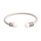 White Silver Cable Classic Bangle