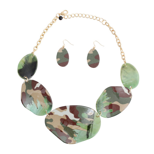 Camo Dipped Necklace Set