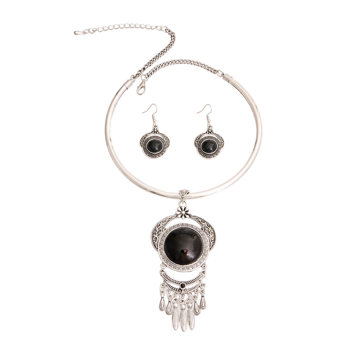 Black Stone Rigid Choker Set