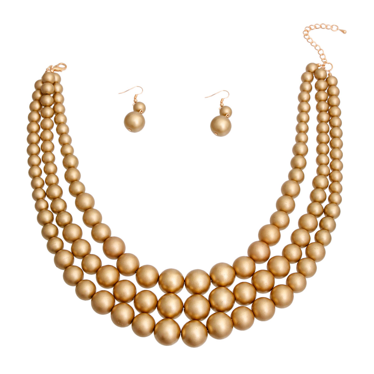 Matte Gold Pearl 3 Layer Set