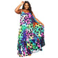 2XL Rainbow Leopard Dress