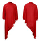 3XL Sheer Red Asymmetric Tunic