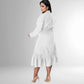 1XL White Bow Knot Dress