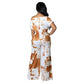 XL White Brown Clear Belt Jumpsuit