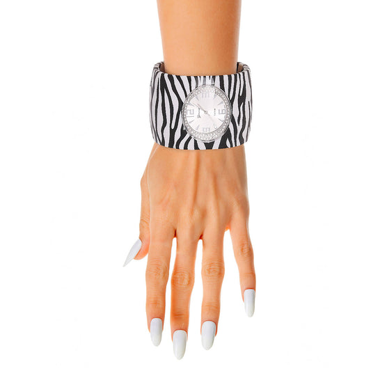 Zebra Wide Bangle Watch