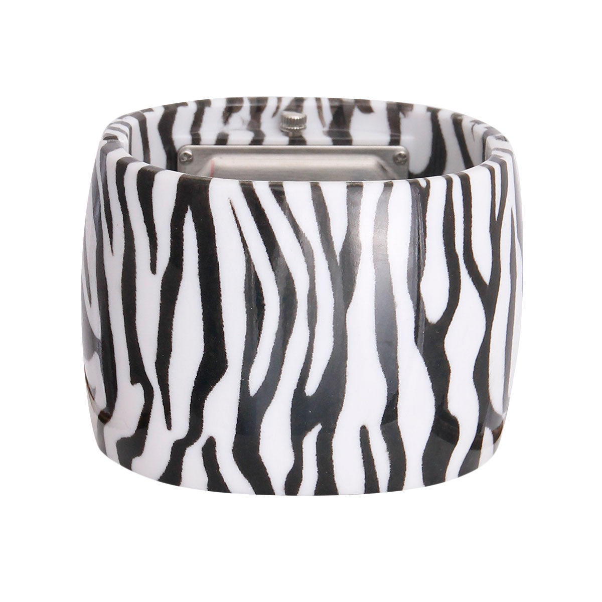 Zebra Wide Bangle Watch