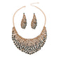 Brilliant Black Diamond Round Cut Crystal Necklace