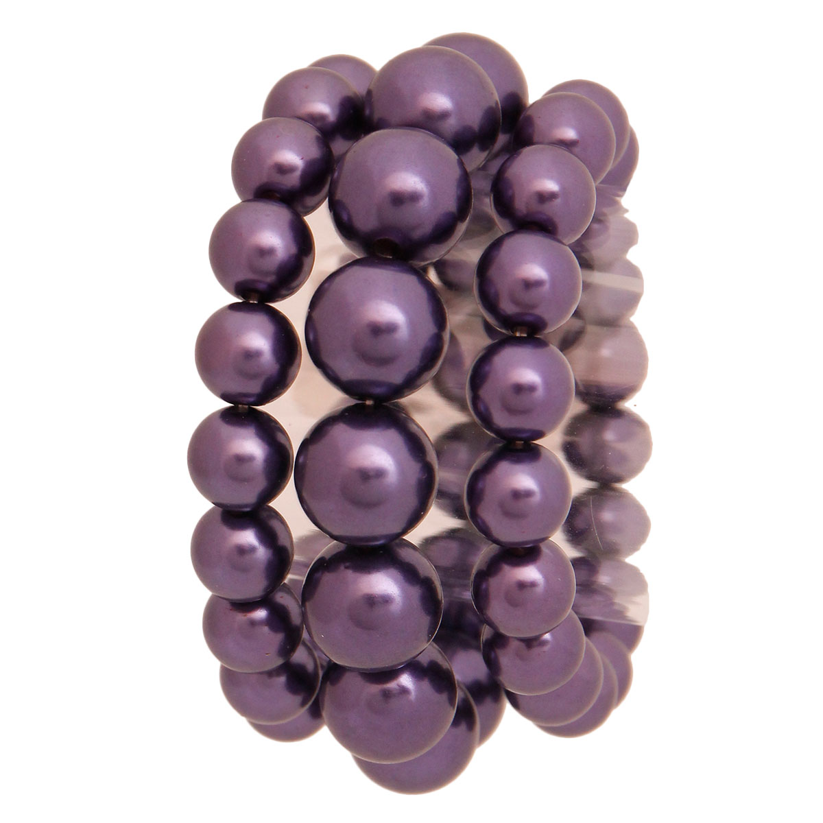 Purple Pearl 3 Pc Bracelets