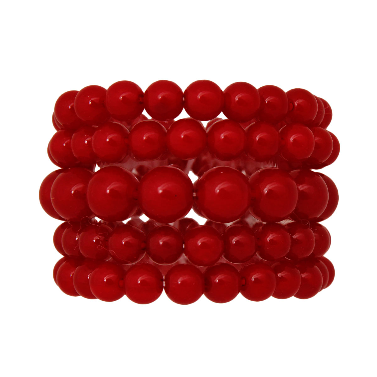 Red Pearl Bead 5 Pcs Bracelets