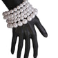 White Pearl Stretch Bracelet Set