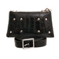 Convertible Black Croc Belt Bag