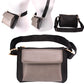 Gray Vegan Leather Fanny Pack / Cross Body Bag