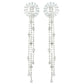 Cubic Zirconia Stone Fringe Earrings
