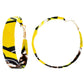 Yellow Afrocentric Fabric Hoops